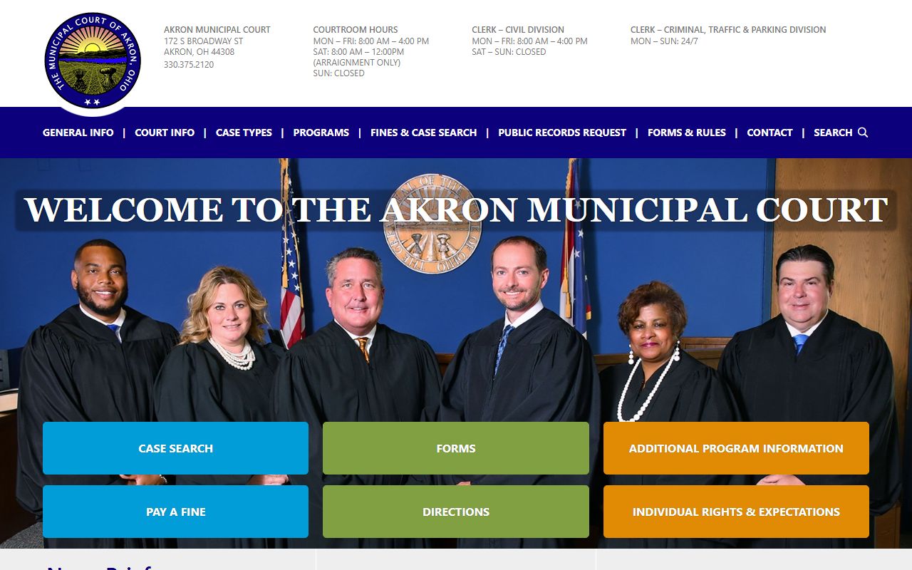 Akron divorce decree Akron Municipal Court website