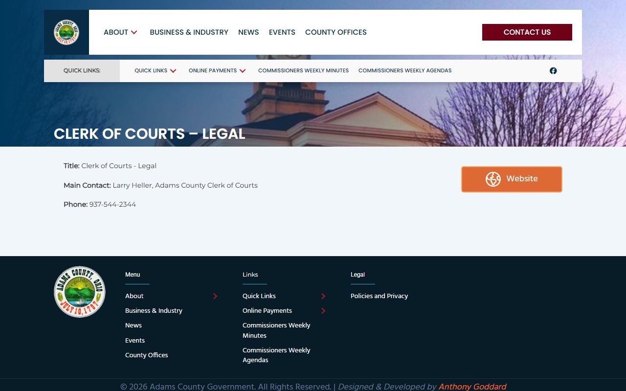 Adams County divorce decree clerk of courts office