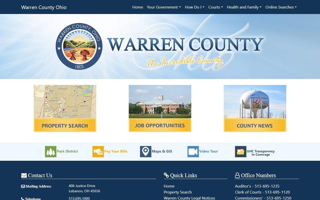 Warren County divorce decree clerk of courts records