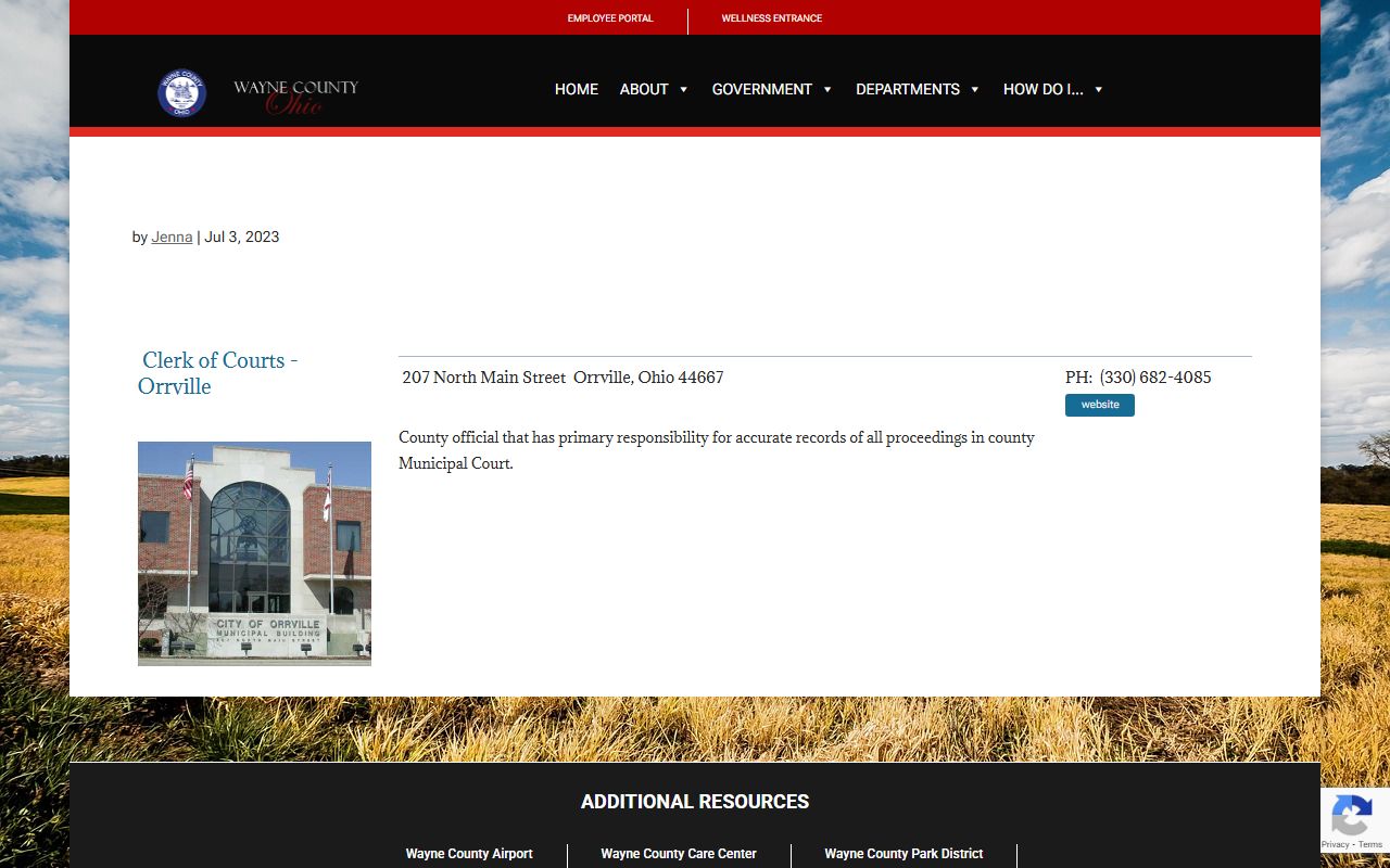 Wayne County divorce decree clerk of courts