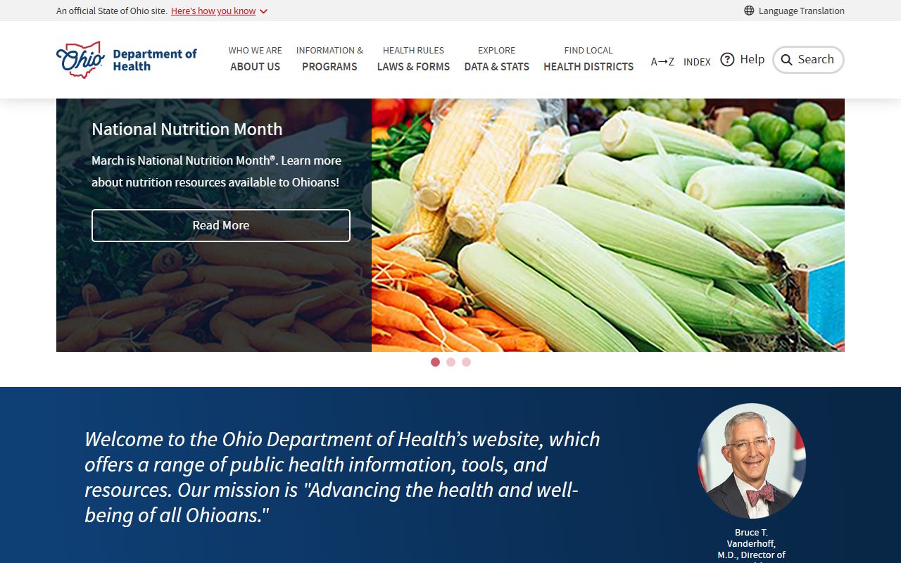 Ohio Department of Health divorce decree vital records